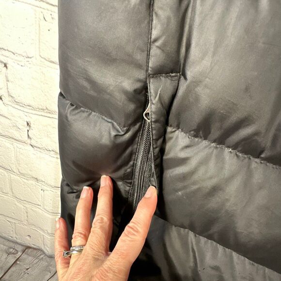 Eddie Bauer Puffer Vest Mens Medium Black Full Zip Goose Down Pockets - Picture 3 of 10